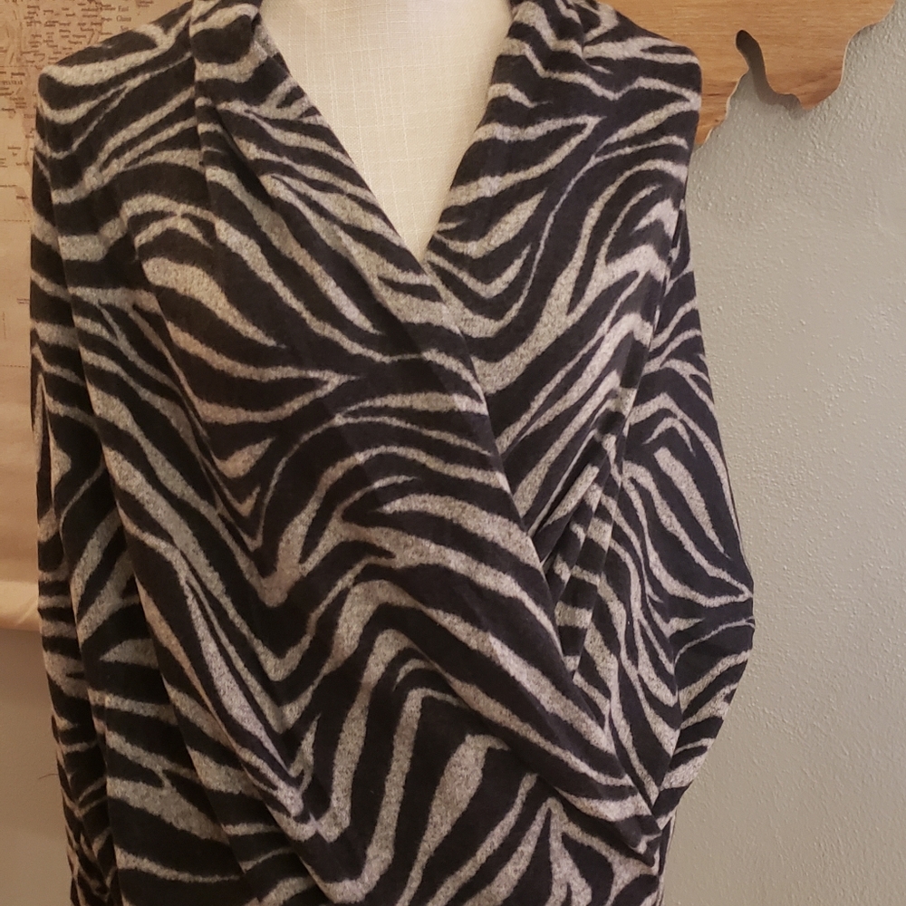 Animal Print Wrap Top